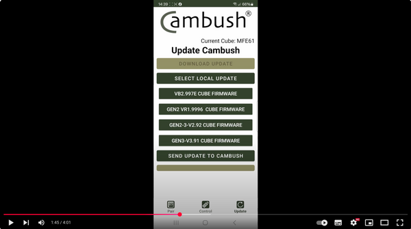 Updating your Cube firmware